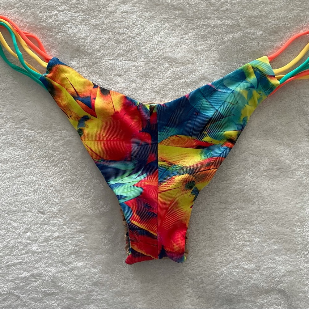Multicolour Gold/Tie dye Bikini Size Small - Picture 3 of 4